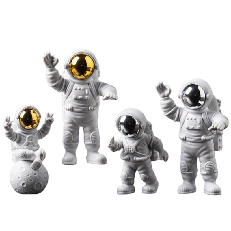 Exploradores Lunares - Conjunto de 3 Miniaturas Cósmicas