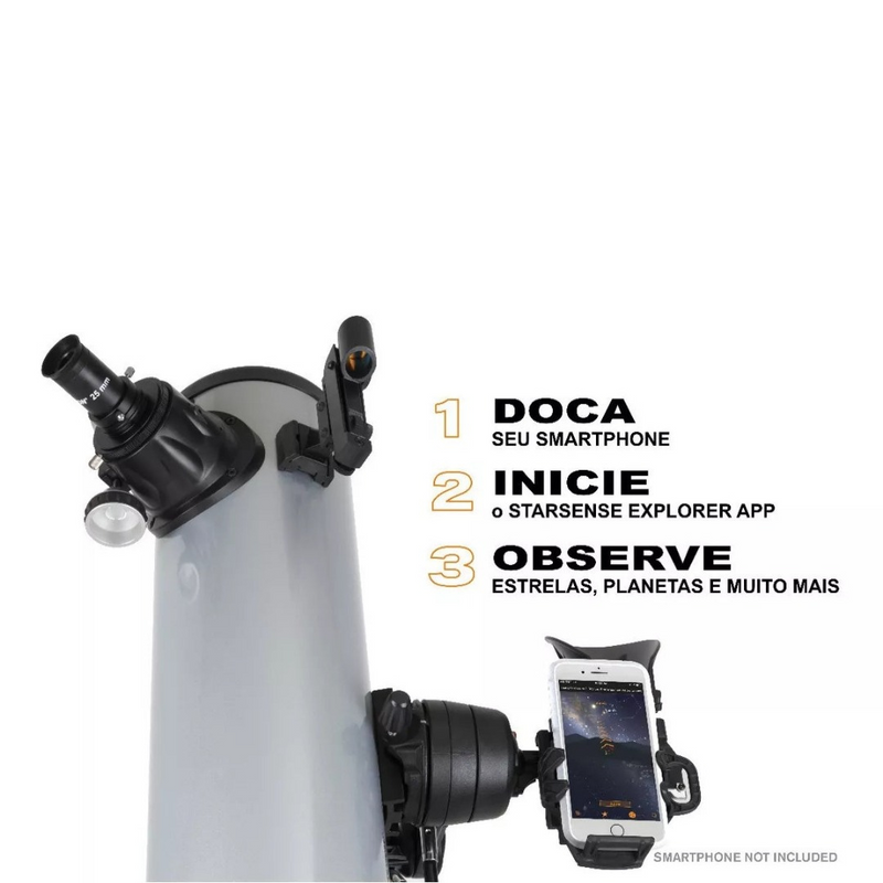 Telescópio Celestron com Autoguia Smartphone Explorer DX130