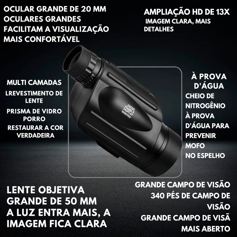 Telescópio Aquila 13x50: Monocular Profissional