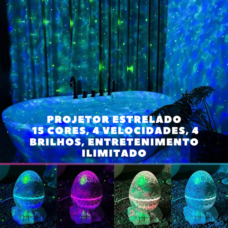 Projetor Ovo de Dinossauro Galáctico LED